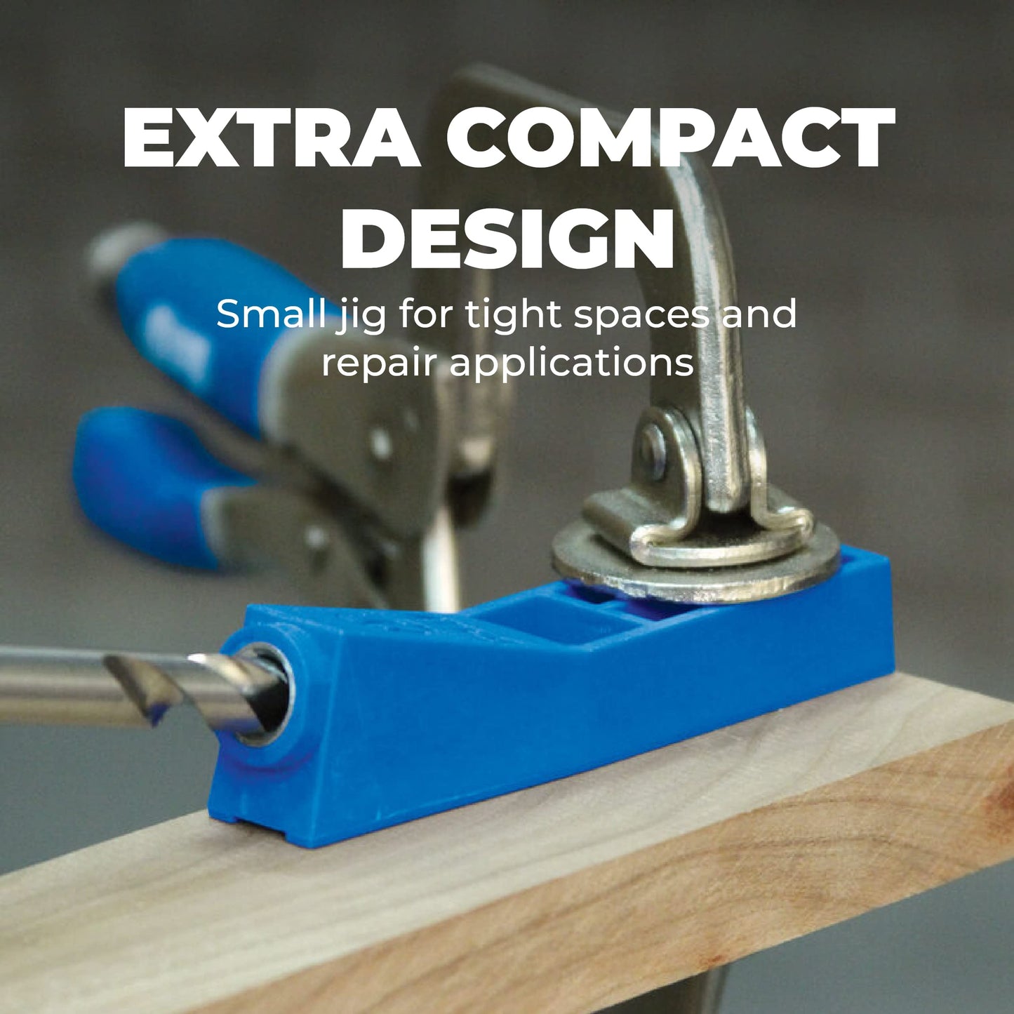 Kreg MKJKIT Mini Jig Kit - Simple, Compact Kreg Pocket-Hole Jig - Create Strong Joints Without Glue - for Tight Spaces & Small Projects - Unlimited Material Thickness