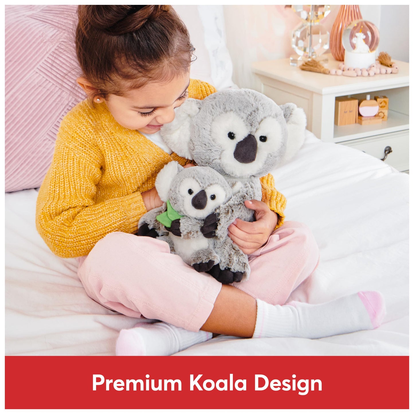 GUND Zozo the Koala Bear with Joey Plush, Stuffed Animal for Ages 1 and Up, Gray/White, 10”