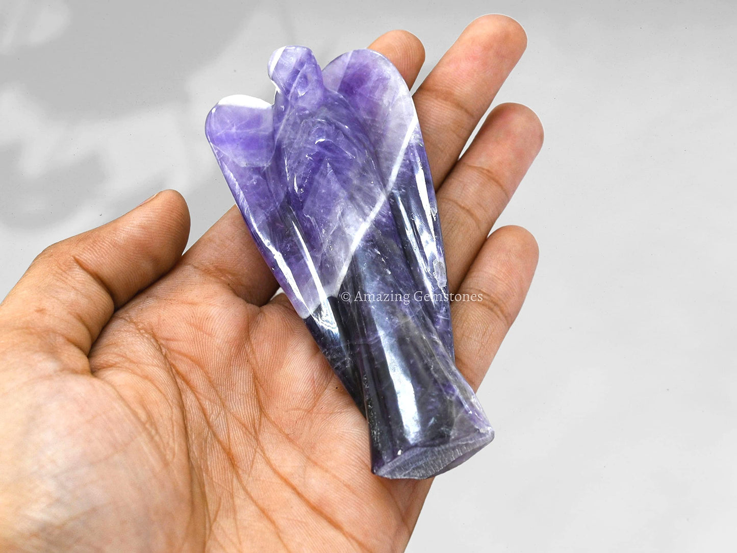 Amazing Gemstone Amethyst Angel - Amethyst Crystal Angel and Pocket Guardian Angel Crystal Figurines (3 Inches)