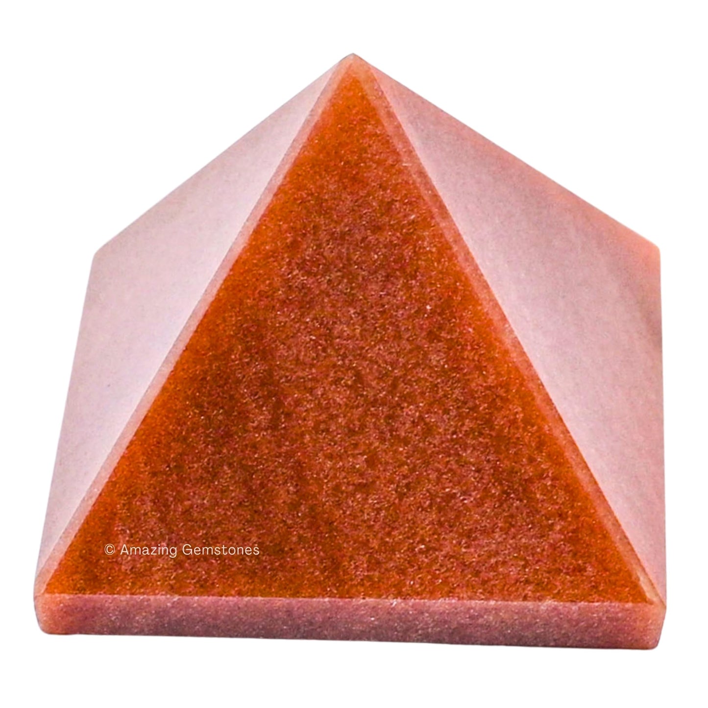 Amazing Gemstone Carrot Jasper Pyramid Crystal Healing Stones - 1.5" Great Pyramid Figurine of Natural Stone Pyramid for Meditation, Reiki, Chakra Balancing and Crystal Pyramids Grid