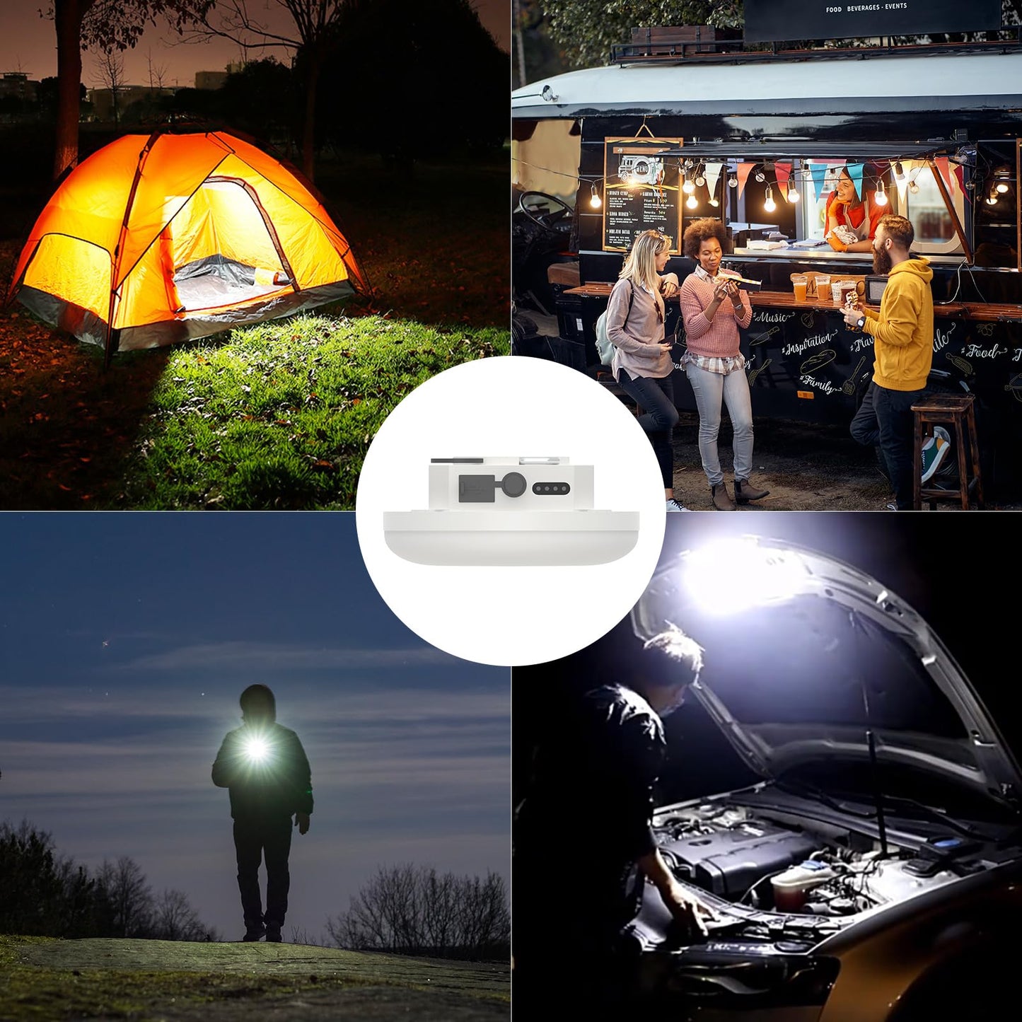 10000mAh Rechargeable Hanging Tent Light with Magnet, 30W 4000LM LED 3 Color Lighting Modes (Remote) Camping Lantern, Portable IPX5 Waterproof LED Flashlight for Emergency & Gift