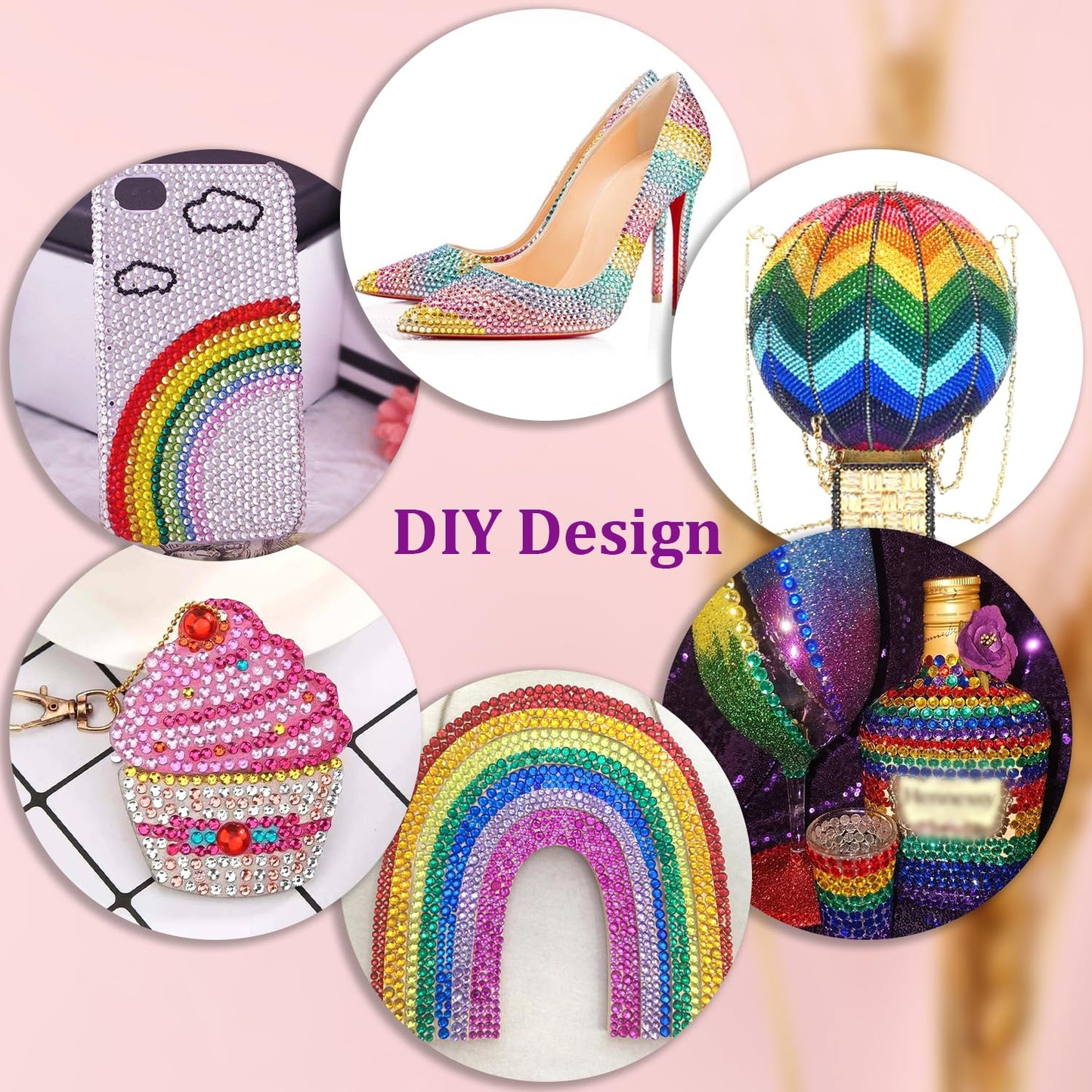 24000Pcs Resin Rhinestones for Crafting with Tweezers, Multicolor 3mm Bedazzling Crystal with 3Pcs 10ml B7000 Jewelry Glue for DIY Crafts Clothing Tumblers Shoes Fabric Nail Art
