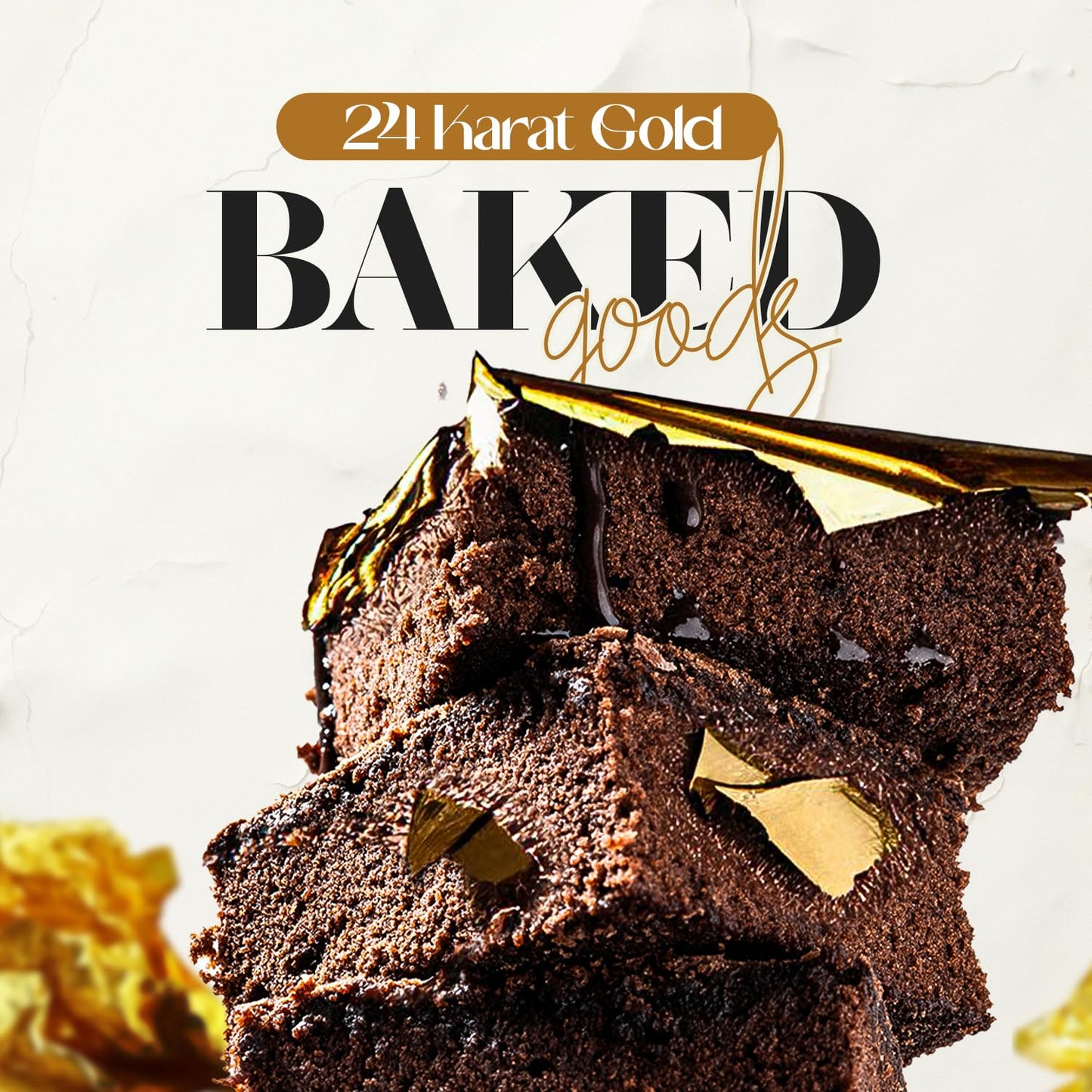BeePoint 24K Edible Gold Leaf Sheets 20 Pcs - 1.7 x 1.7 Inches Gold Leaves for Cake Decorating, Baking & Cooking, Art & DIY Projects, Gilding Crafting, Makeup & Home