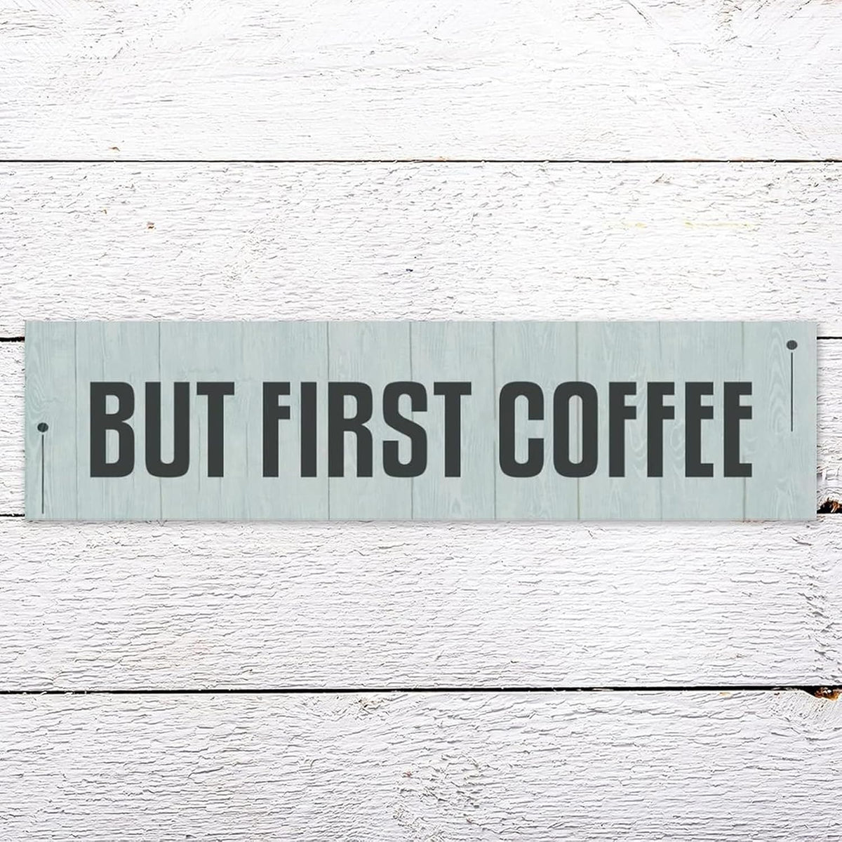 Generic Funny Wood Sign But First Coffee Rustic Wooden Hanging Sign Home Farmhouse Kitchen Wall Decoration 16 x 6 Inch
