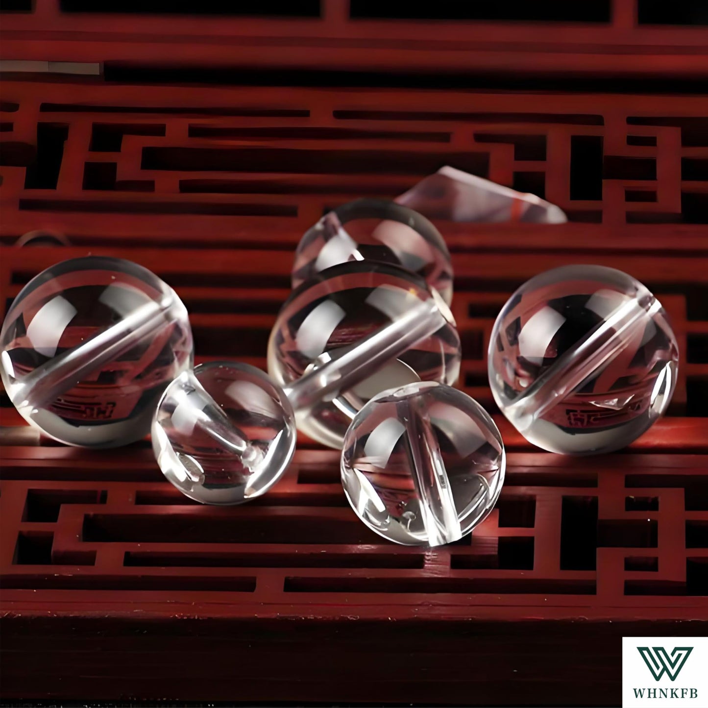 WHNKFB 8mm 50PCS Natural Clear Quartz Round Beads, High Clarity Loose Crystal Beads for Jewelry Making Craft - 4mm 6mm 8mm 10mm Options with Free Elastic Cord