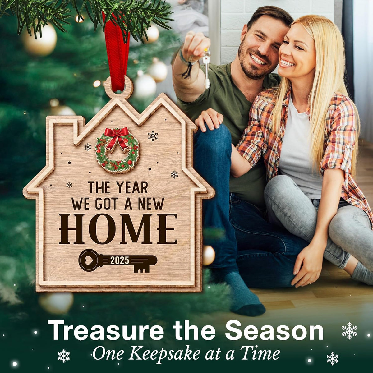 House Warming Gifts, New Home Ornament 2025 - Best Housewarming Gifts New Home 2025 for Owners, Couples, Men, Women - First Home Gift Ideas - Our First Home Ornament for Christmas Tree Glass Keepsake