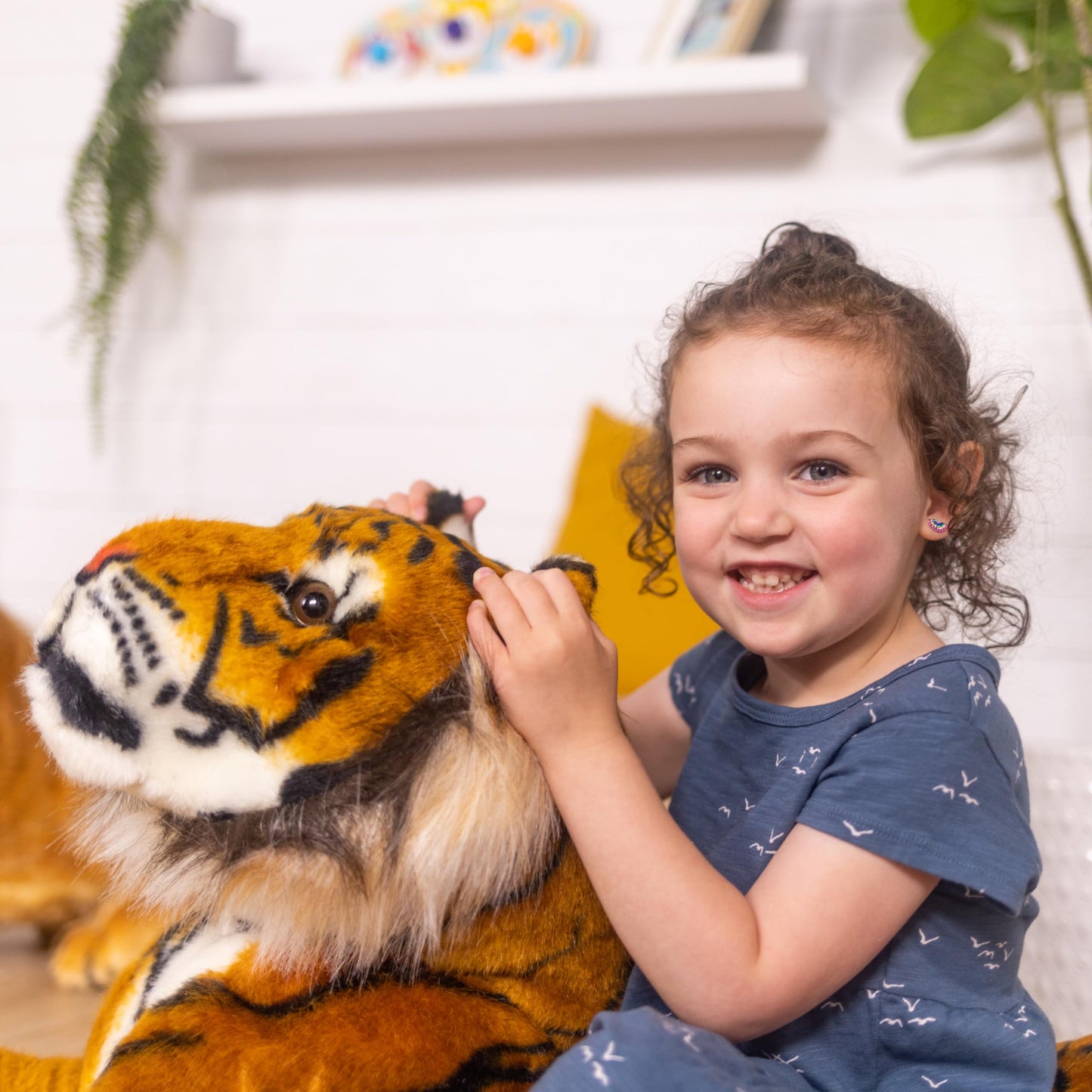 Melissa & Doug Giant Tiger - Lifelike Stuffed Animal (Over 5 feet Long)