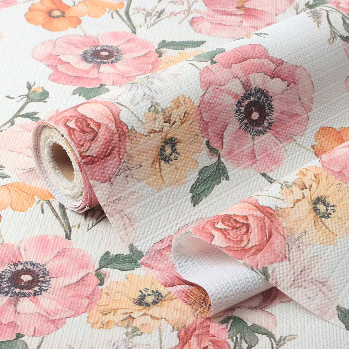 Floral Shelf Liner Pink Cabinet Liners for Shelves 15.7In x 10FT