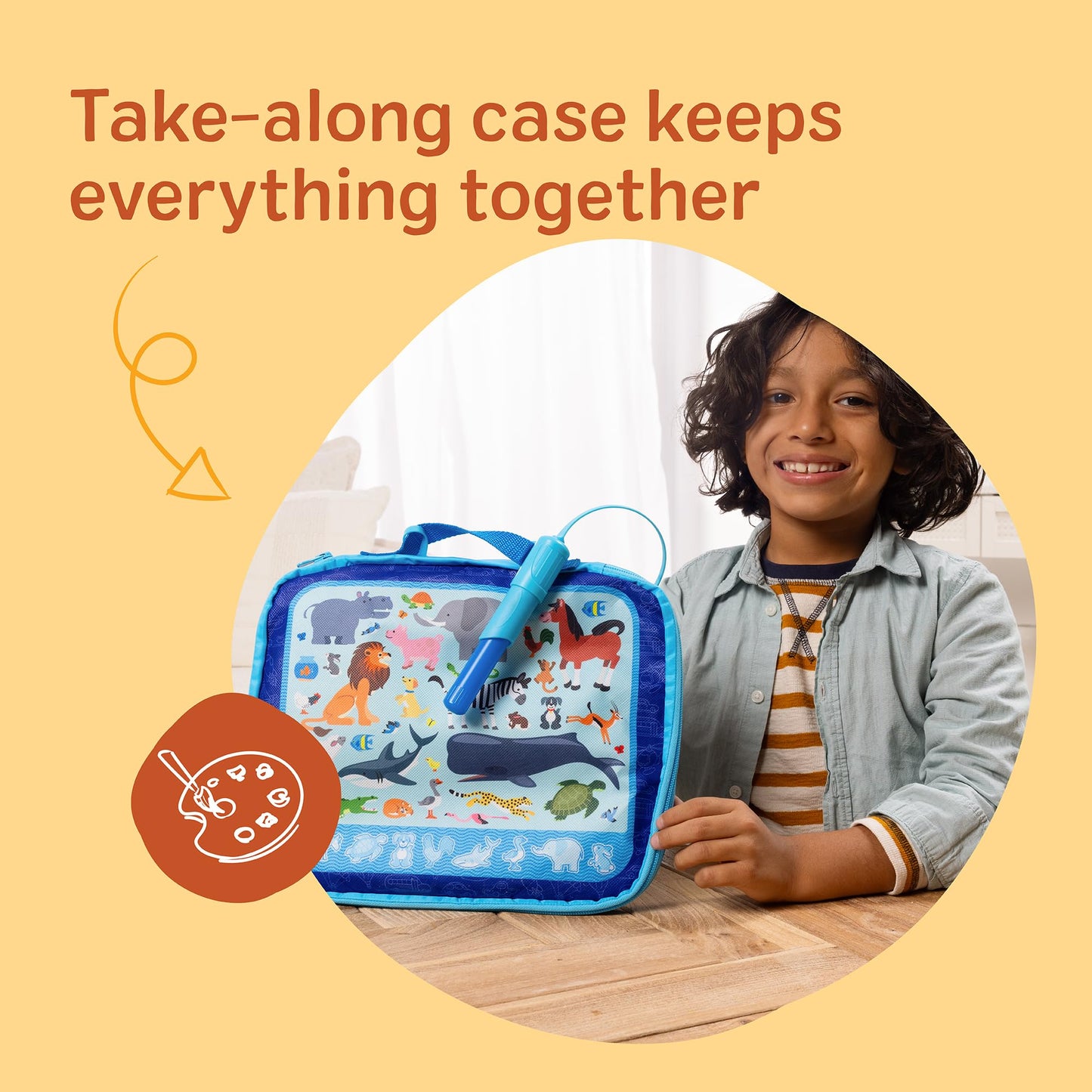 Melissa & Doug Water Wow! Take-Along Reusable Color-Reveal Drawing Set Mess-Free Multi-Activity Pad with Water PenTravel Toy for Toddlers & Kids Ages 3+