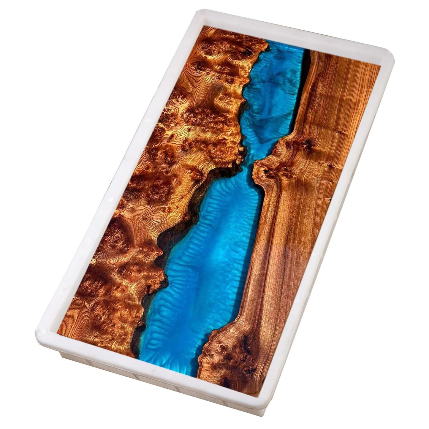 KONBANZE Epoxy Resin molds, River Table Reusable Molds, molds for Resin, Resin Supplies, Solid Casting Epoxy Resin Mold for River Table, Resin deep Pouring Projects (27.5''×19.6'')