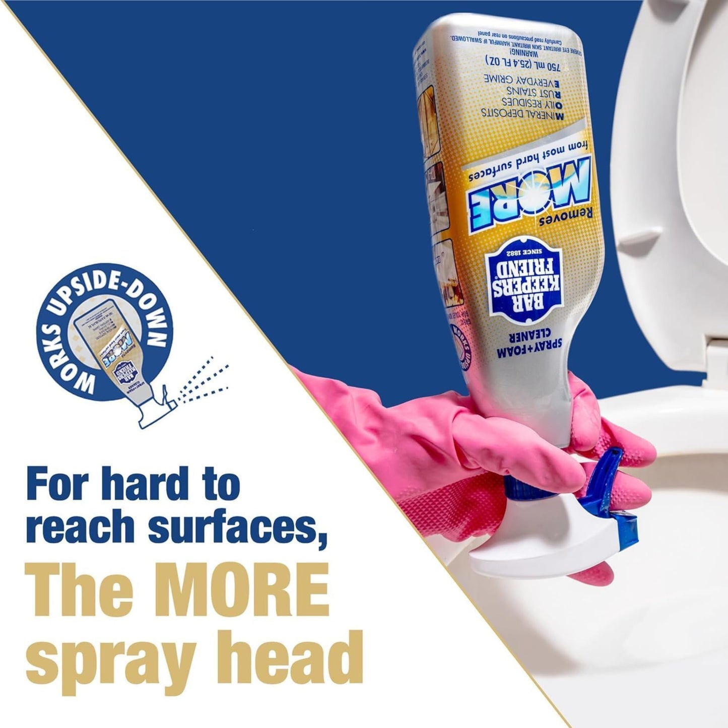 ONE96NINE Daily Shower Spray Kit with 2 Items, Hard Water Spray Foam Cleaner with Glass Stain Remover Scrub Brush. An All In One Shower Cleaner Spray Solution
