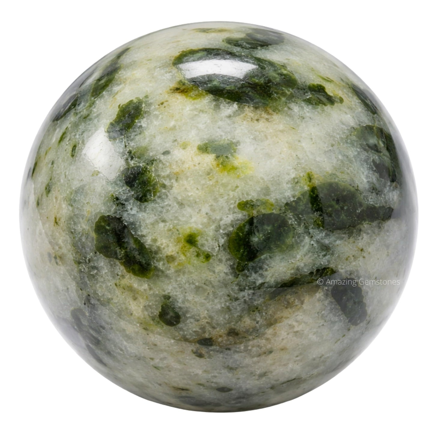 Amazing Gemstone Green Tourmaline in Quartz Crystal Ball with Stand - 2 Inches Crystal Sphere Meditation Balls for Witchcraft and Decorative Balls