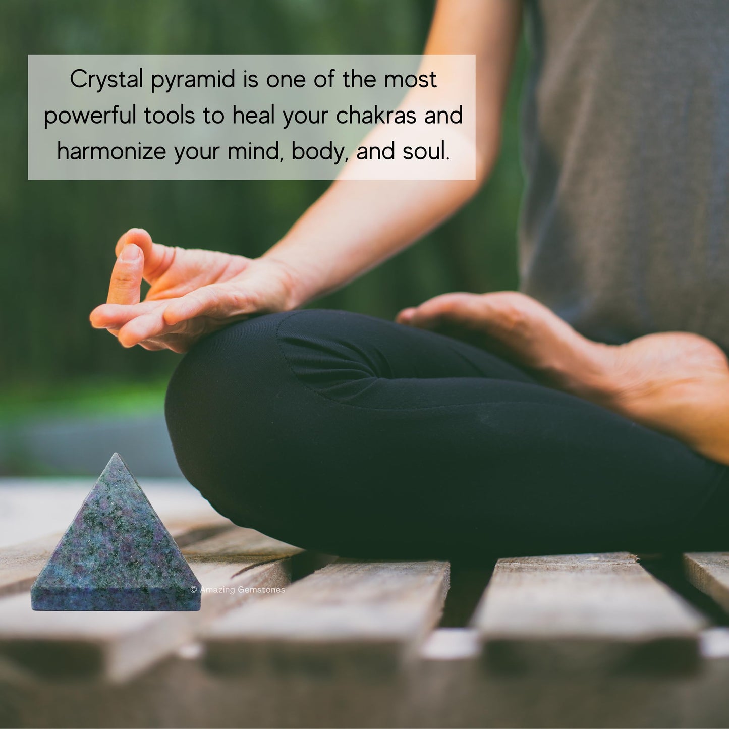 Amazing Gemstone Ruby Kyanite Pyramid Crystal Healing Stones - 1.5" Great Pyramid Figurine of Natural Stone Pyramid for Meditation, Reiki, Chakra Balancing and Crystal Pyramids Grid