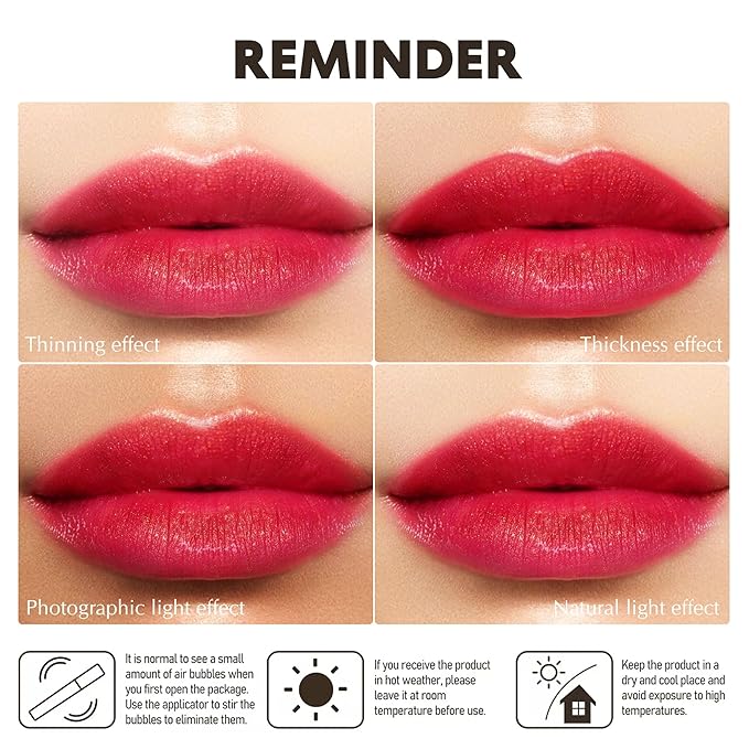 Red Lipstick Moisturizing for Women Shimmer Tinted Lip Balm Hydrating Nourishing Lip Gloss Vegan& Cruelty Free Lip Makeup, ZG108 Passion
