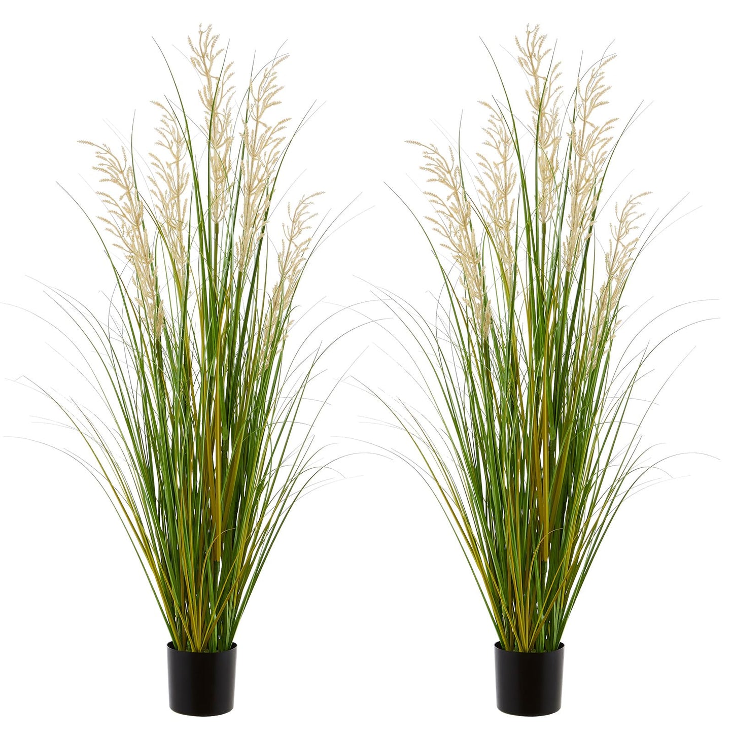 Haispring Artificial Plant, 47in Tall, 2pk Grass, Faux House Plants in Pot, Indoor Decorative Flowers &Greenery for Home and Office, Ideal Housewarming Gift