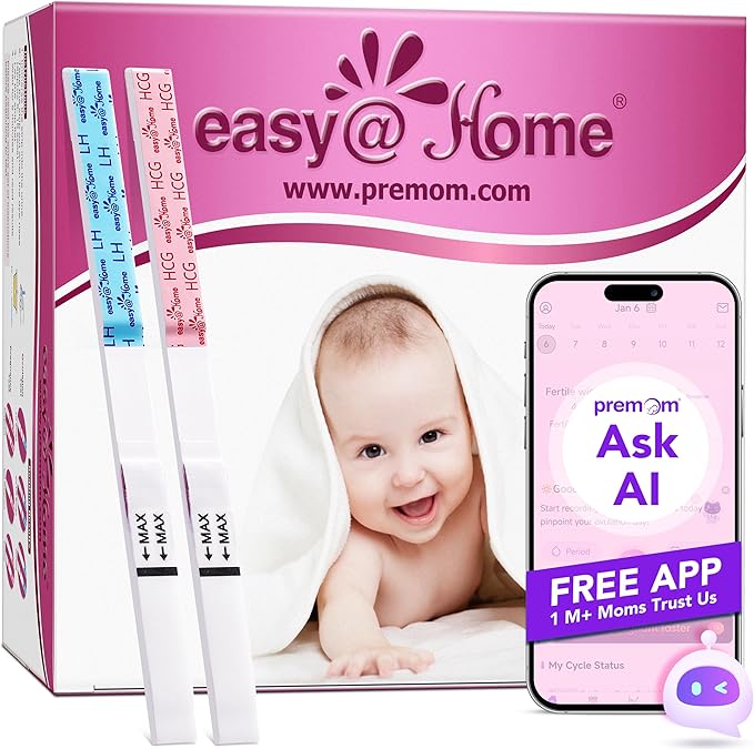 Easy@Home 50 Ovulation & 20 Prenancy Test Strips + 5 PdG Urine Tests + 20 Prenancy Test Strips + 10 FSH Menopause Test to Track Ovulation