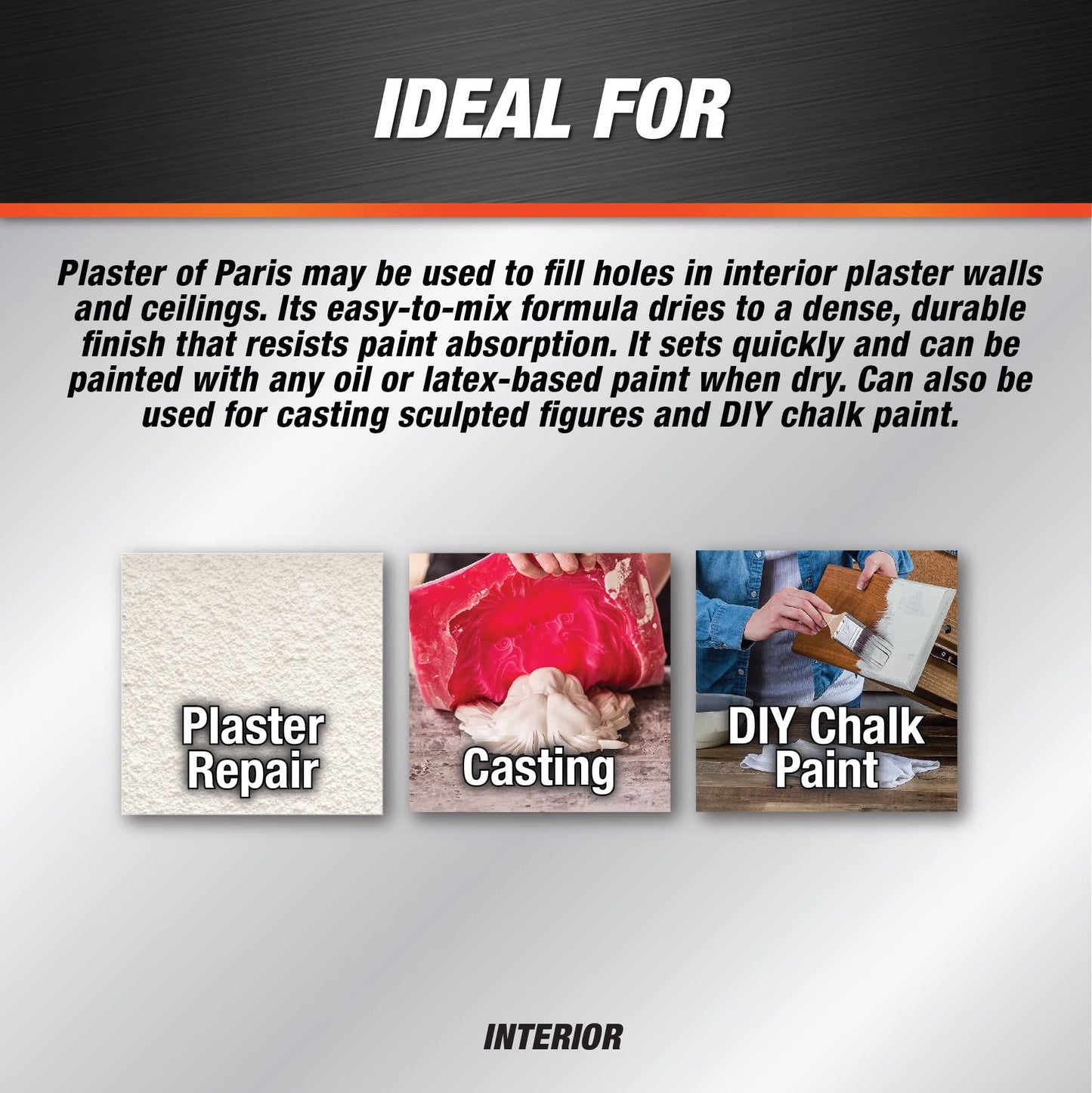 DAP Plaster of Paris (Dry Mix), White, 8 Lb Tub (7079810310)