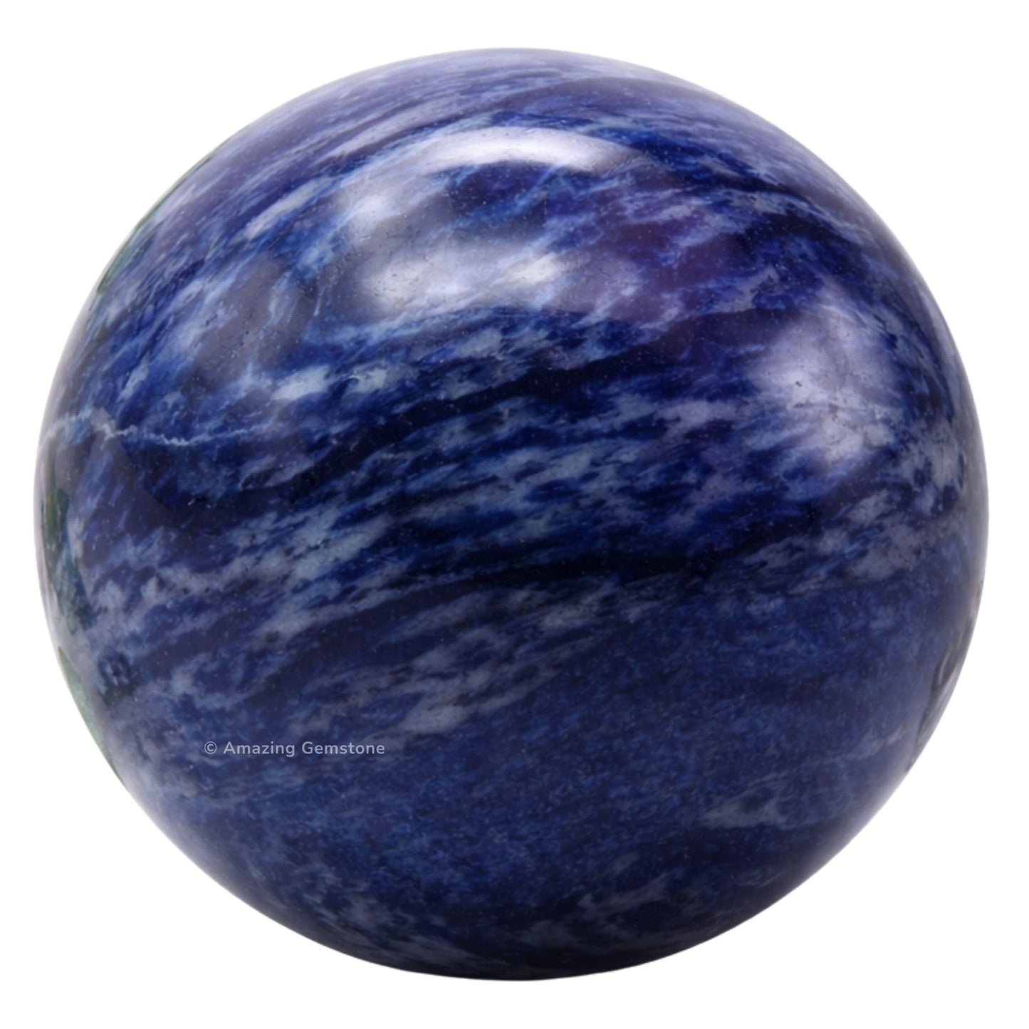 Amazing Gemstone Sodalite Crystal Ball with Stand - 2" Inches Crystal Sphere Meditation Balls for Witchcraft and Decorative Balls