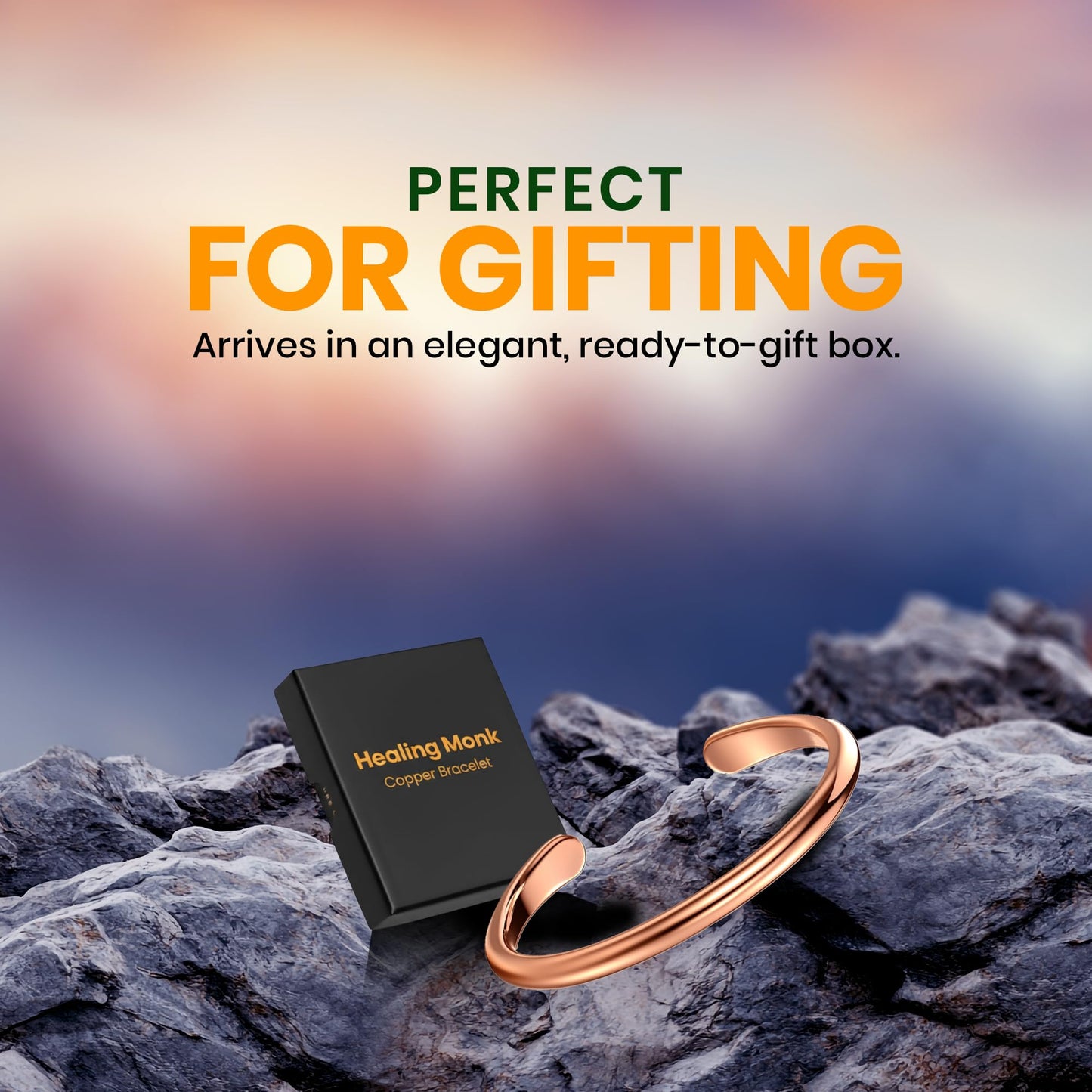 Healing Monk Pure Copper Bracelet for Men & Women – Handmade Uncoated Copper Jewelry Cuff – Adjustable Healing Copper Bracelets for Arthritis – Mens & Womens Copper Cuff Pulsera de Cobre (Healer)