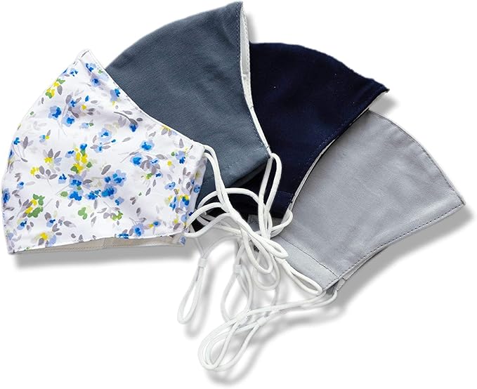 HOPE LOVE SHINE Fabric Cotton Facemasks Adjustable Pack of 4