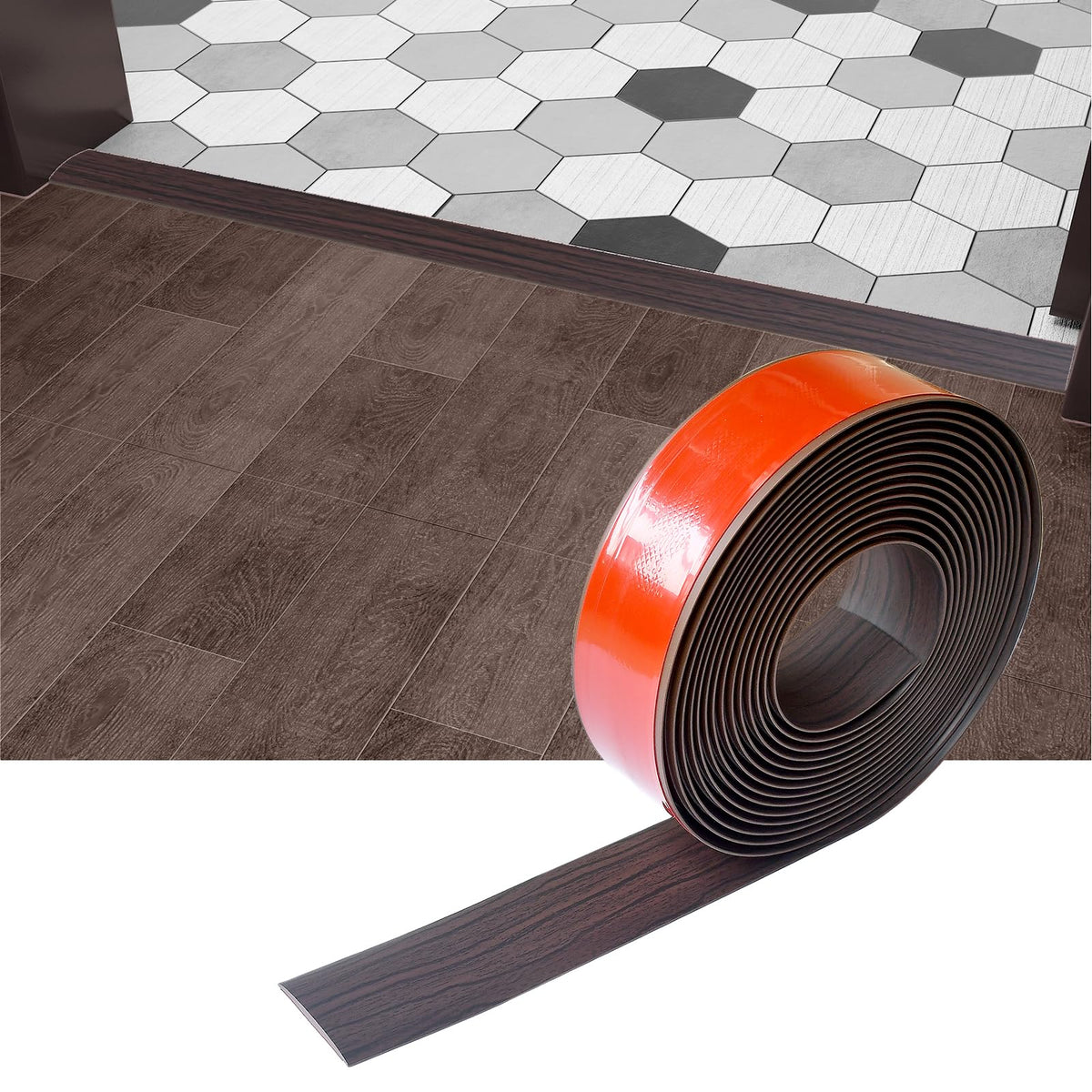 Floor Transition Strip & Self Adhesive Floor Vinyl Floor Edge Trim Laminate Floor Gap Covering Joining Strip (236 Foot)