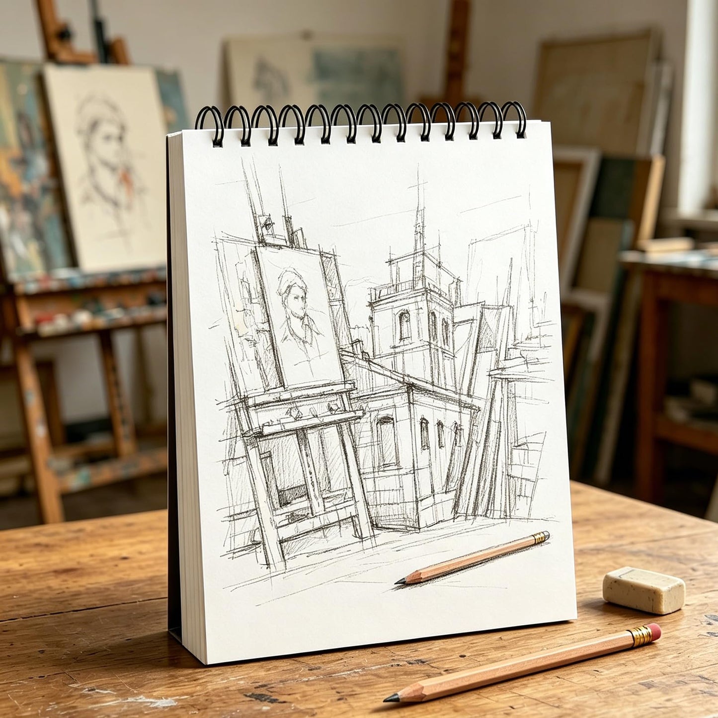 Cile Mixed Media Sketchbook–12x9 Inch,100 Sheets,100gsm Acid-Free Paper,Perfect for Drawing and Sketching with Tracing and Pastel Papers