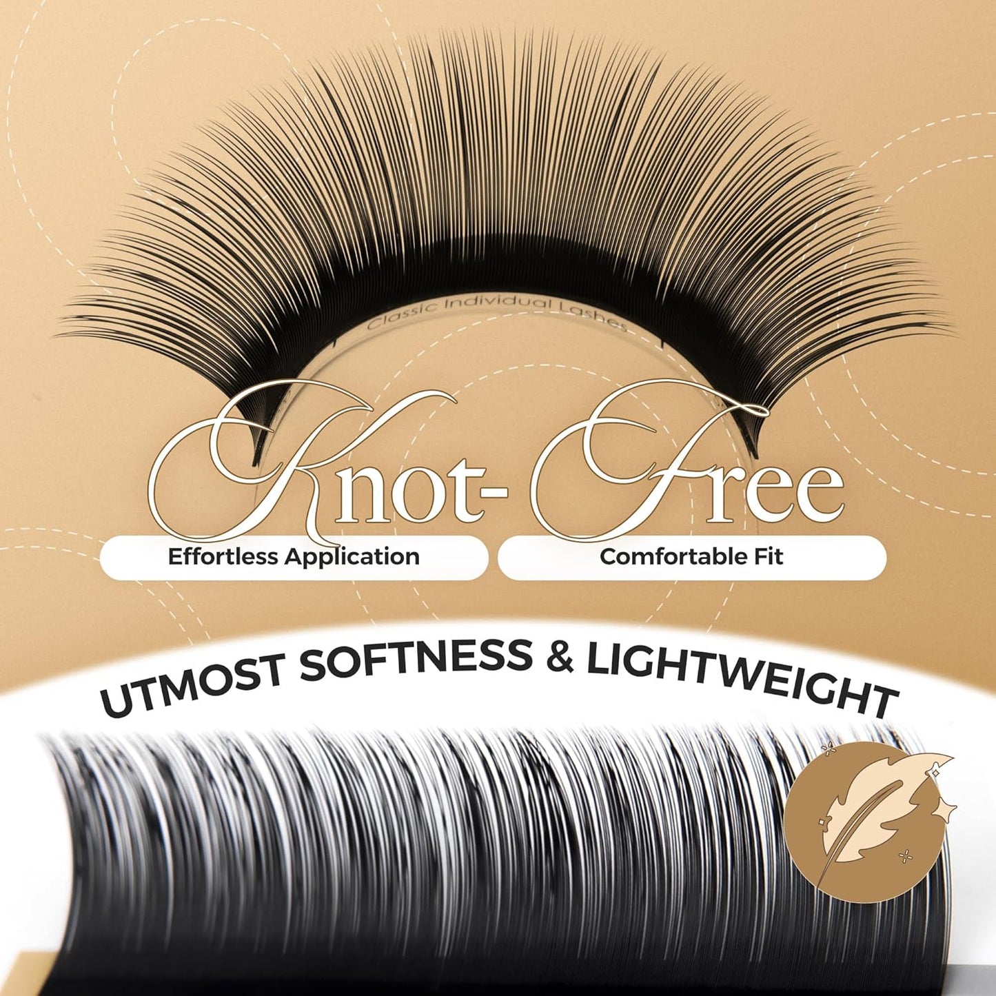 LASHVIEW Russian Volume Lashes 0.03mm Thickness CC Curl 8-15mm Mix Tray Faux Mink Individual Eyelash Extension Soft Semi-Permanent Lashes Pure Korean(Professional Salon Use)