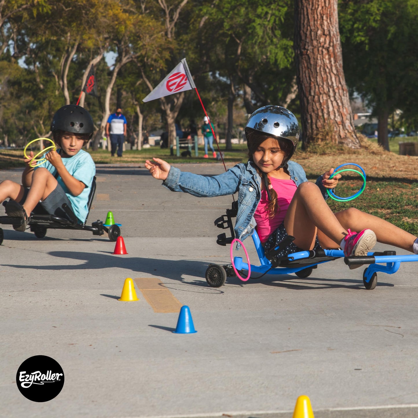 EzyRoller Drifter X Ride On Toy for Kids, Ages 4-12, Up to 154 lbs - Blue