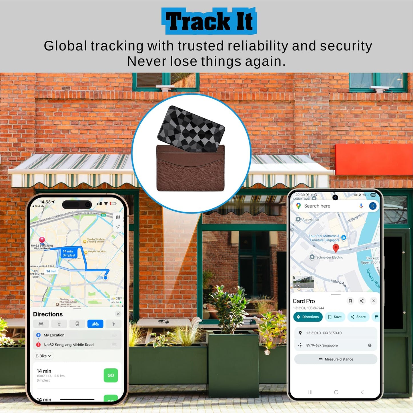 Reyke 2026 New Wallet Tracker for Both iOS & Android Phones, Dual System Rechargeable Tracking Card Compatible with Apple Find My & Google Find Hub Device for Luggage, Passport, Purse Gift