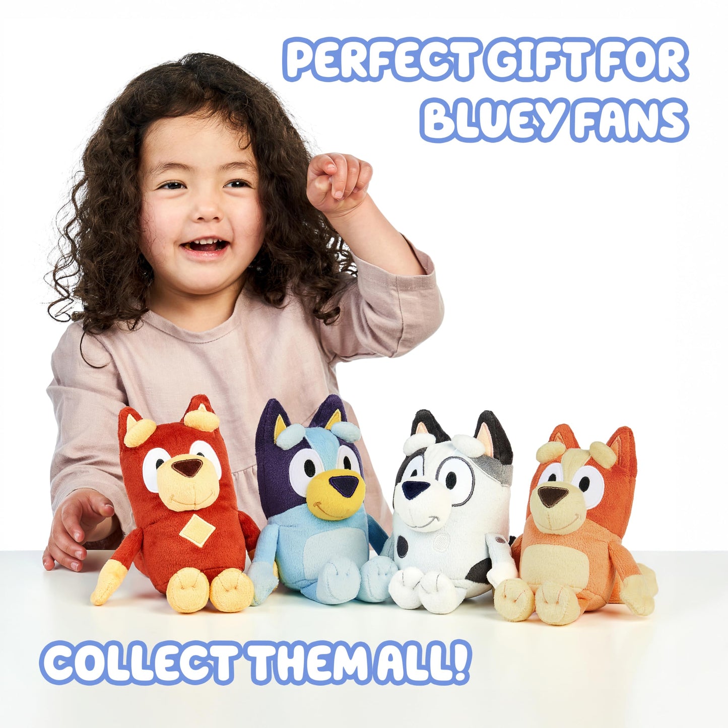 Bingo & Bluey Plush Toys Bundle – Exclusive 2-Pack Soft Bluey Toys, Deluxe Fabric, Embroidered Detail, Plush Characters for Show Time or Story Time