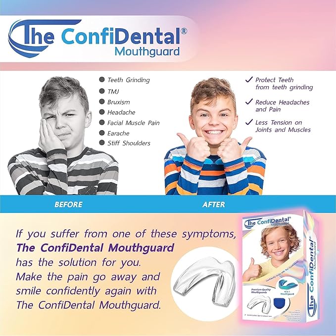 The ConfiDental Mouth Guard for Grinding Teeth at Night - 2 Models for Child or Small Mouth Pack of 6 Moldable Dental Night Guards for Teeth Grinding and Clenching Teeth Grinding Mouth Guard for Sleep