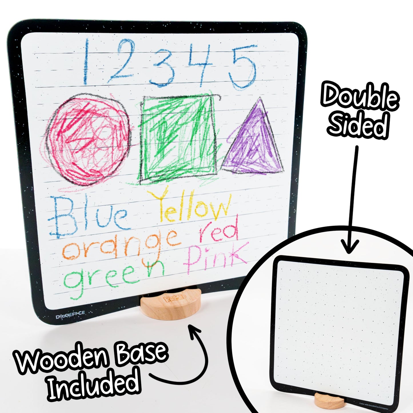 Rectangle Crayon Board | The Only Dry-Erase Lap Board for Visual & Hand Development | Crayons, Not Markers | Infant, Toddler, Kids, Classroom | Zero VOCs | Made in USA