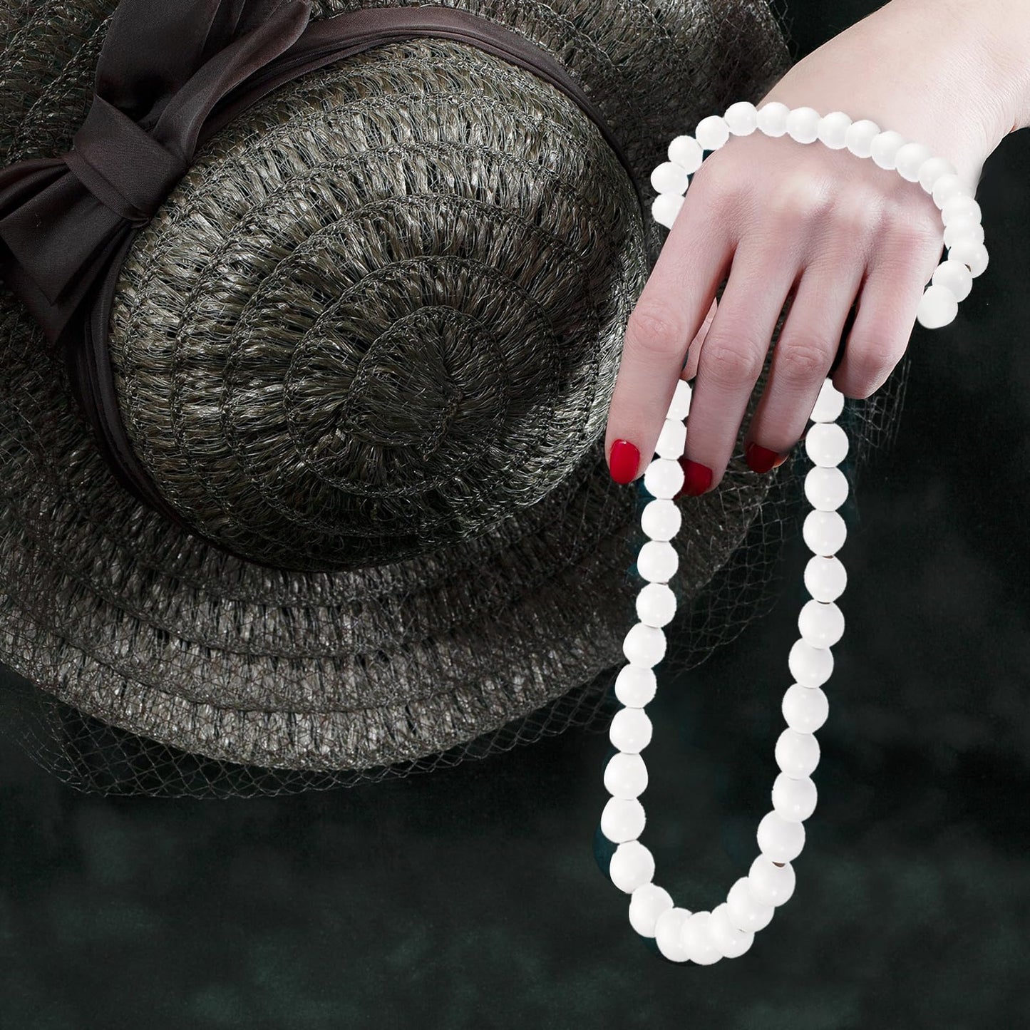 PATIKIL 30mm White Wooden Round Beads, 25 Pack Loose Beads for DIY Craft Jewelry Making Home Decoration