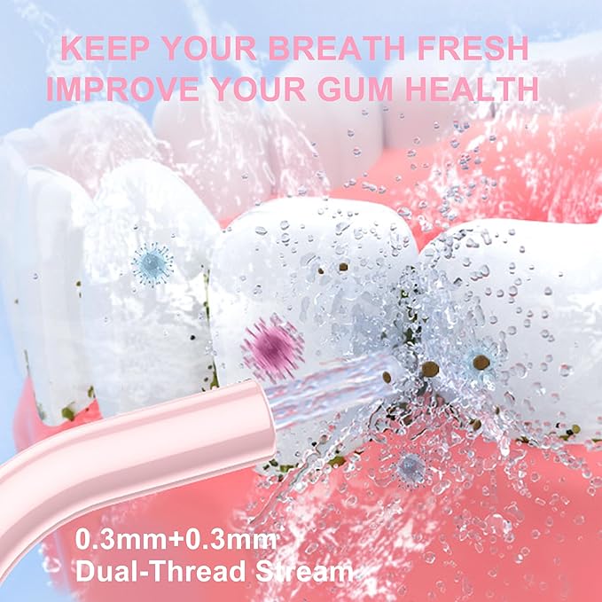 Water Flosser Tip Replacement Heads Oral Irrigator Refill Heads Jet Tips,Only Compatible COSLUS C20 (F5020E), E40 (WFP14), C31 (F5023), C50, and C51 Water Flosser（Pink）
