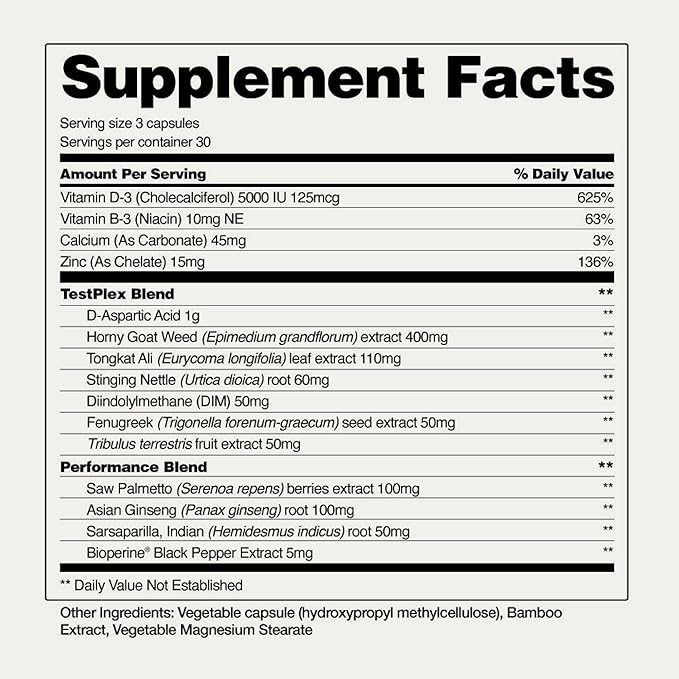 Snap Testosterone Booster for Men - Promotes Muscle Growth, Booster for Men, Enhancing Natural Energy, Stamina and Strength, 90 Capsules