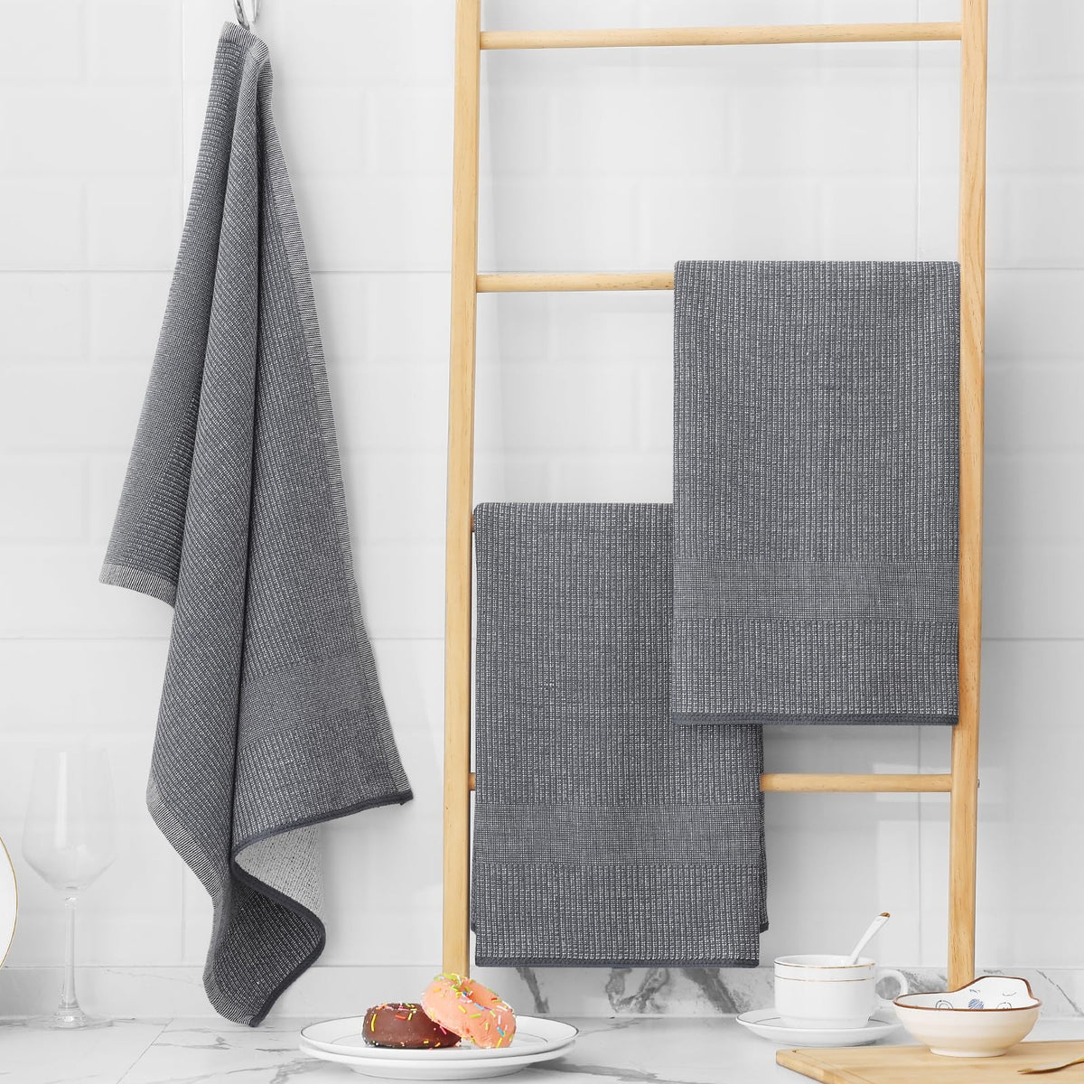 380 GSM Cotton Premium Kitchen Towels 12 Pack (12 Count)
