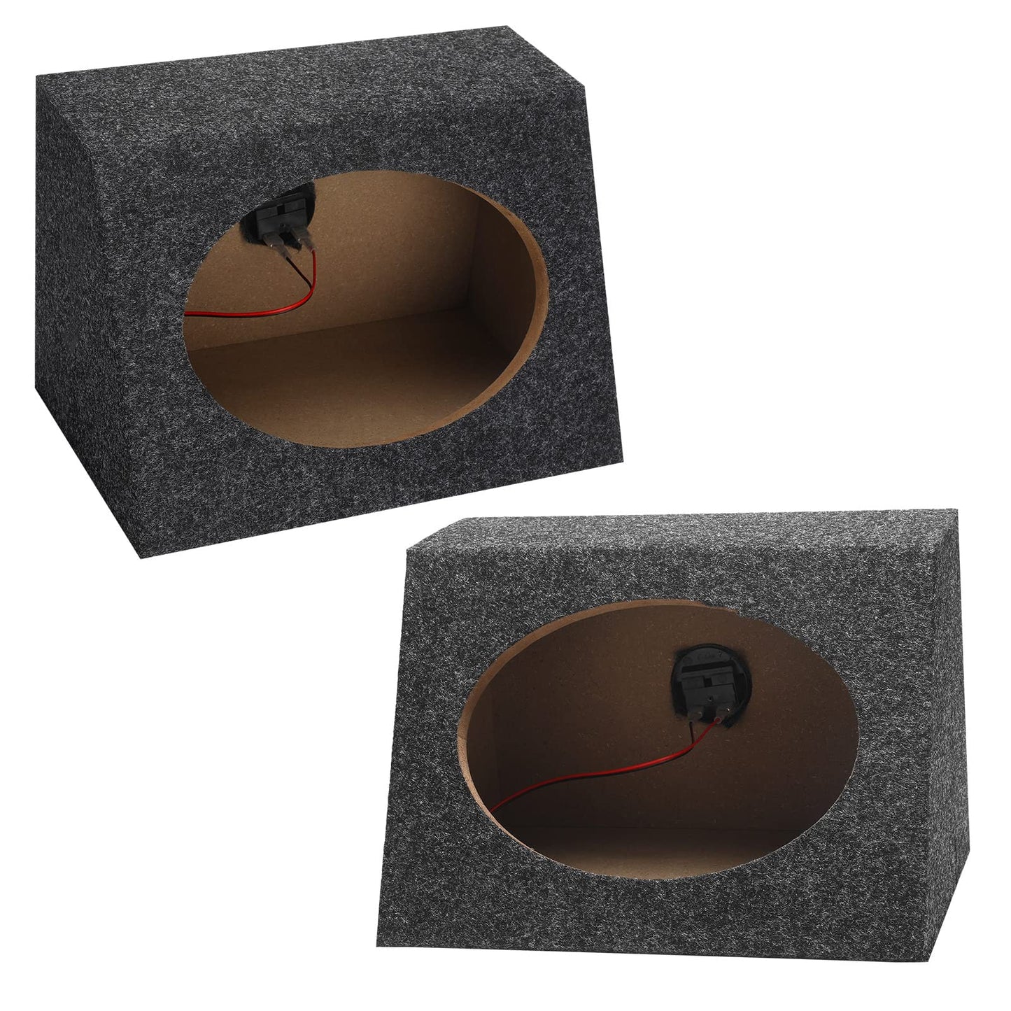 BBTO 2 Pcs Angled Style Car Audio Speaker Box 6x9 Speaker Boxes Car Audio Enclosures Sturdy Constructed Truck Speaker Box for Home Vehicle Subwoofer Sound Supplies(8.25 x 5 x 12 Inch)