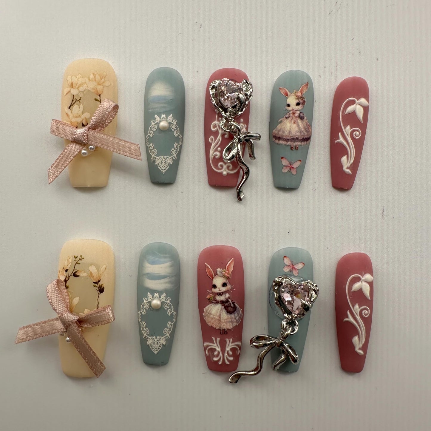 JC Handcrafted Press On Nails Kit, Short Length Nail Press Ons, Durable, Easy Application, Stylish Impress Press On Nails, Perfect for Daily Wear & Special Occasions (M19, M)