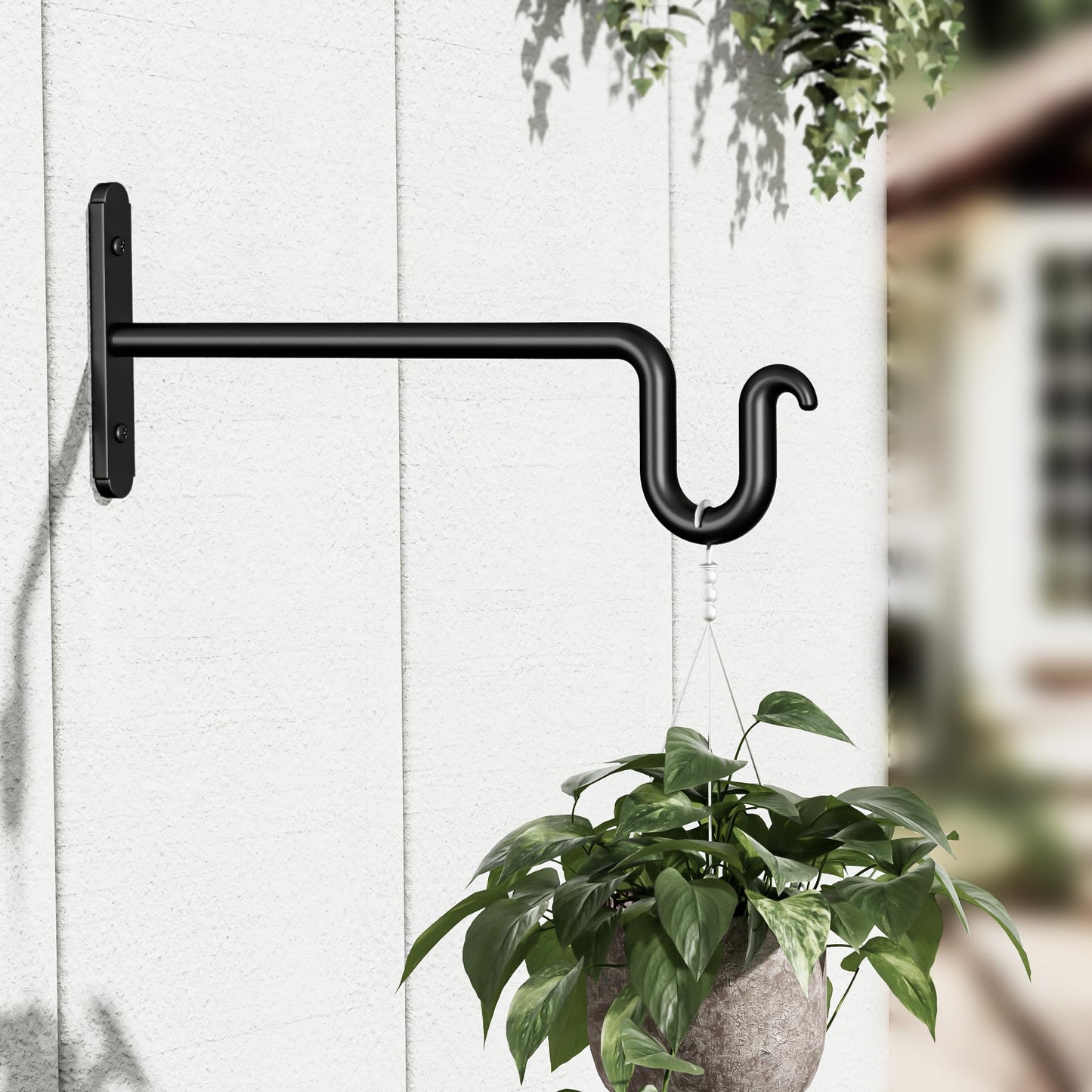 Qiuzido Hanging Plant Brackets 10 Inch - 2 Pack Plant Hanger for Hanging Plants, Plant Hook for Hanging Bird Feeders, Flower Baskets, Wind Chimes, Lanterns, Indoor or Outdoor.