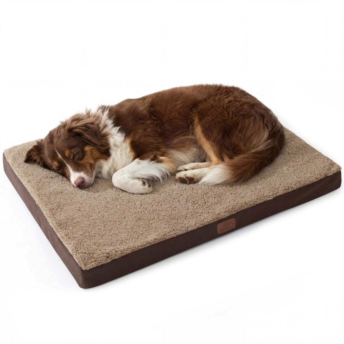 Bedsure Small Dog Bed, Cat Puppy Bed with Comfy Sherpa, 24"x16" Dark Grey
