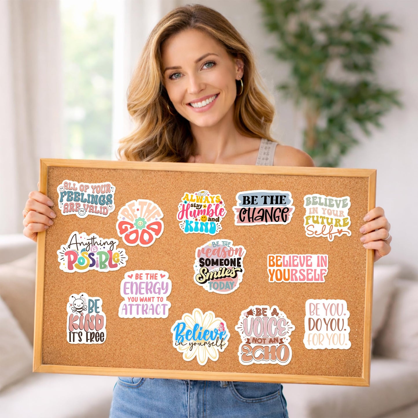 300PCS Motivational & Affirmation Stickers by Puraesla – for Vision Board, Positive Inspirational Decals for Water Bottles, Laptops, Planners, Journals, Scrapbooks & Teachers