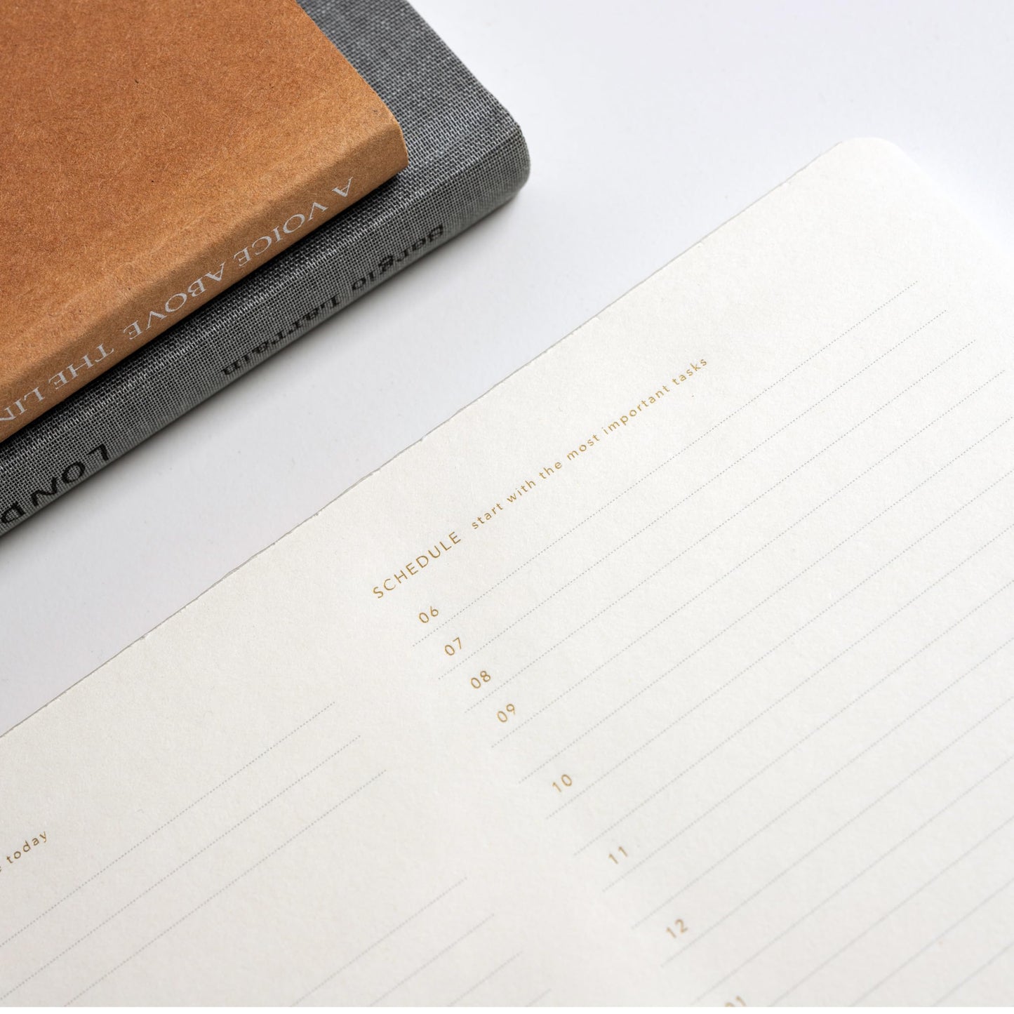 Pinesman - One Day, Elegant Daily Desk Planner, Gold Foiled, Minimalist Productivity Planner Pad, Time Blocking Hourly Schedule, To Do List Notepad, A4, 52 Pages, FSC™ Certified