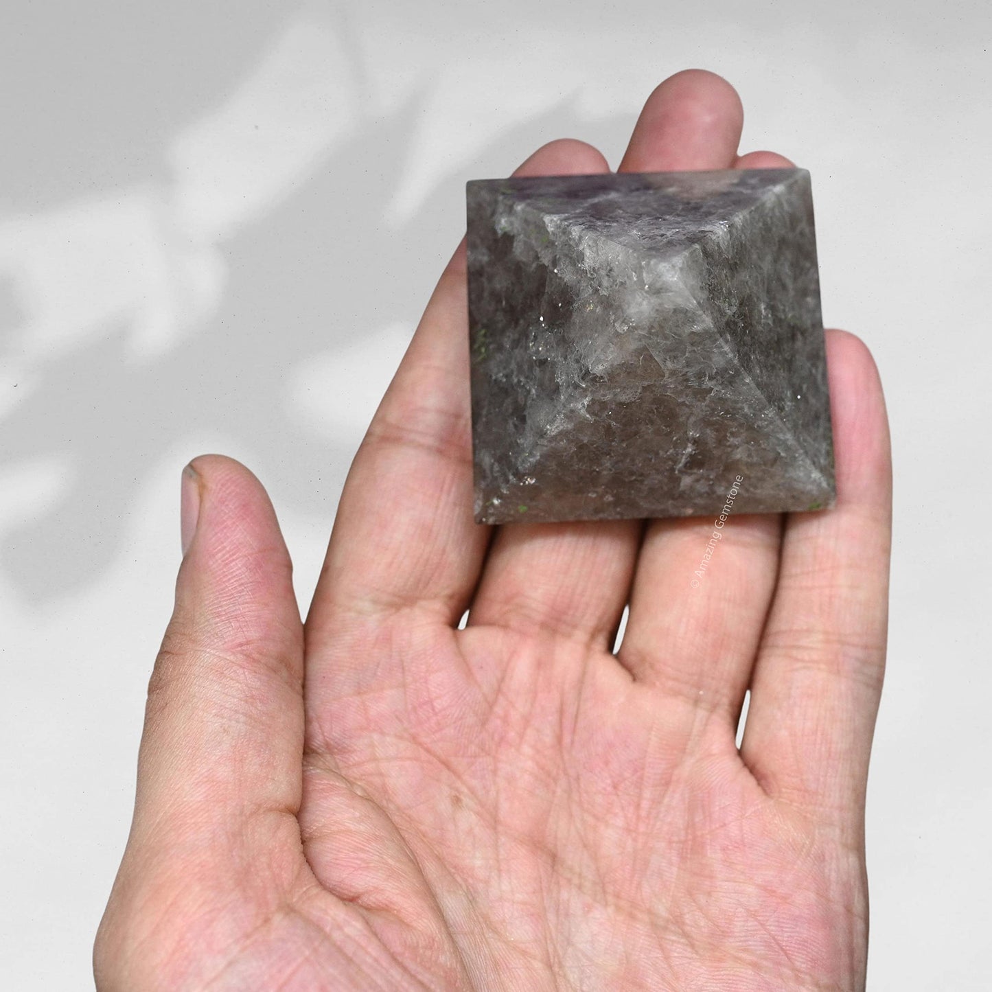 Amazing Gemstone Smoky Quartz Pyramid Crystal Healing Stones - 2" Great Pyramid Figurine of Natural Stone Pyramid for Meditation, Reiki, Chakra Balancing and Crystal Pyramids Grid