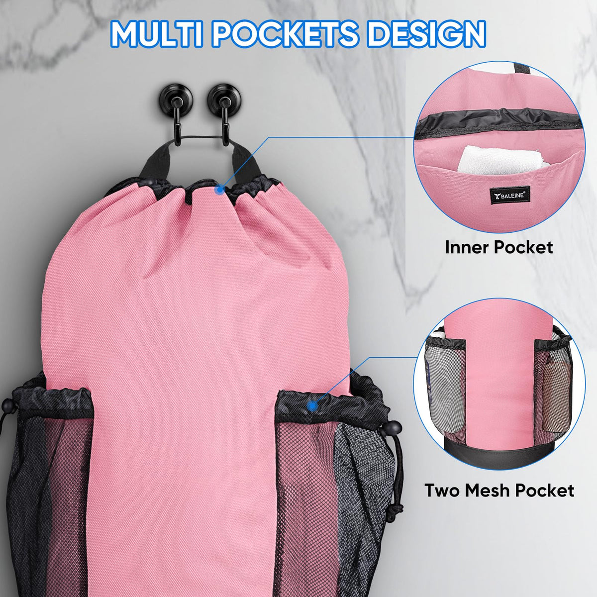 2PK 120L Laundry Bag Backpack (2 Count)