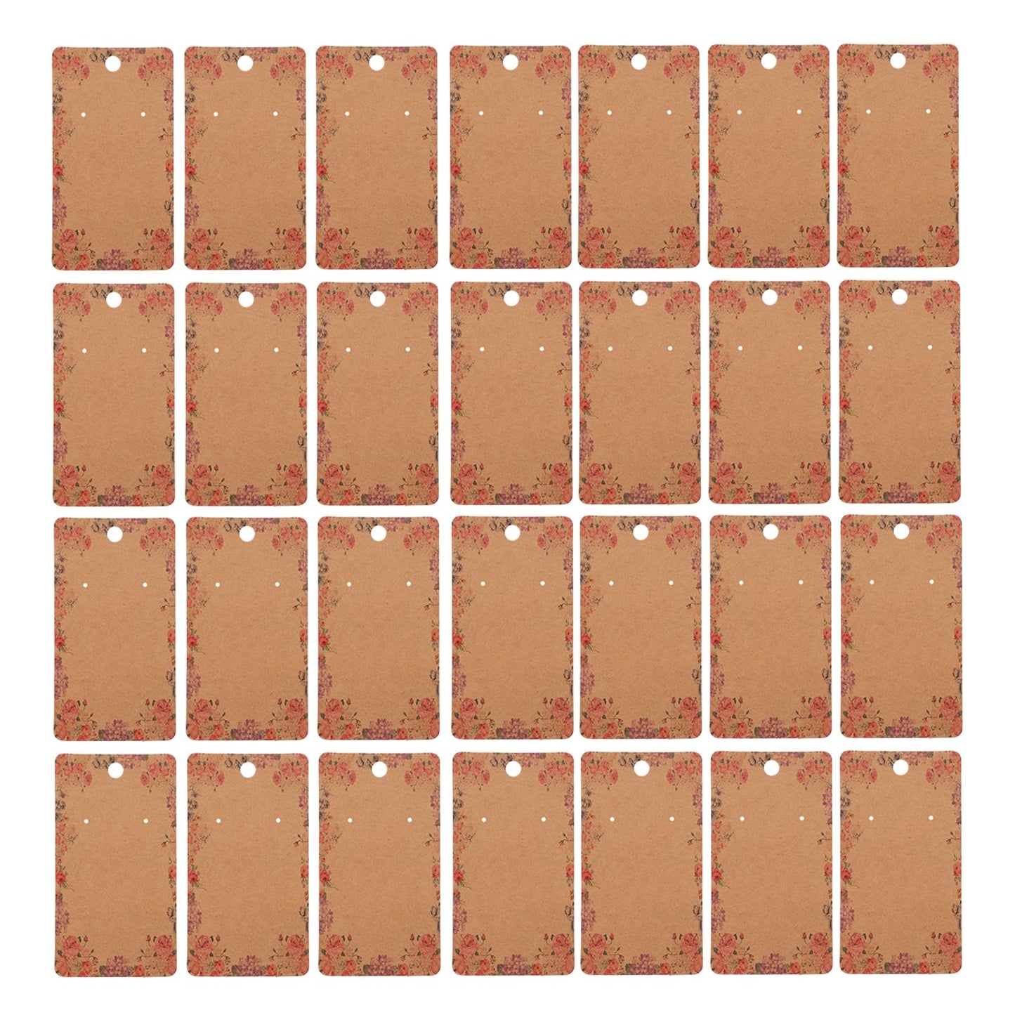 Beavorty Earring Display Cards 3.8X2.3 Inch Paper Jewelry Holder for Earrings Packaging 100Pcs Hanging Cardboard Earring Holders for Selling and Display