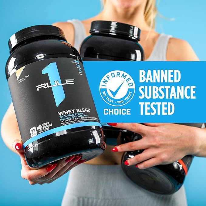 Rule One Proteins Whey Blend - Lightly Salted Caramel, 24g Fast-Acting Whey Protein Concentrates, Isolates, and Hydrolysates Per Serving, with Naturally Occurring EAAs and BCAAs, 2lbs