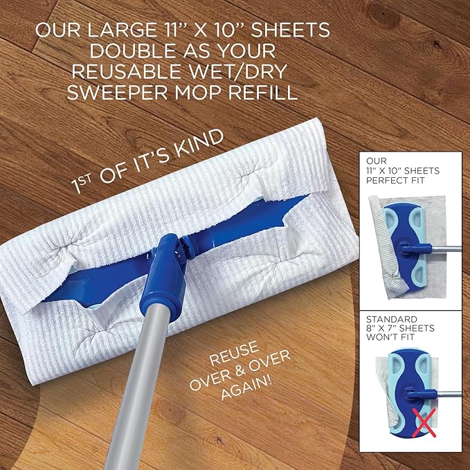 LOLA Wowables XL Swedish Dishcloths, 30 Reusable Eco Cleaning Cloths, 11" x 10", Ultra Absorbent Cellulose Sponge Towel, Compostable, Made in Germany