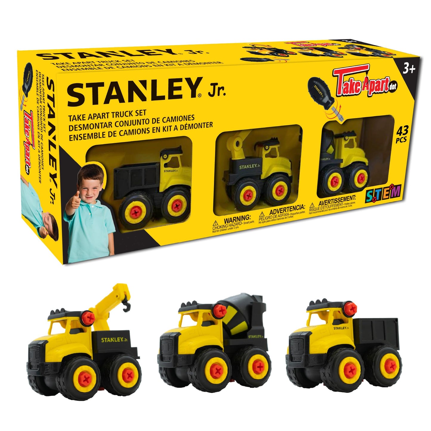 Red Toolbox Stanley Jr. Take Apart Dot 3 Piece Set