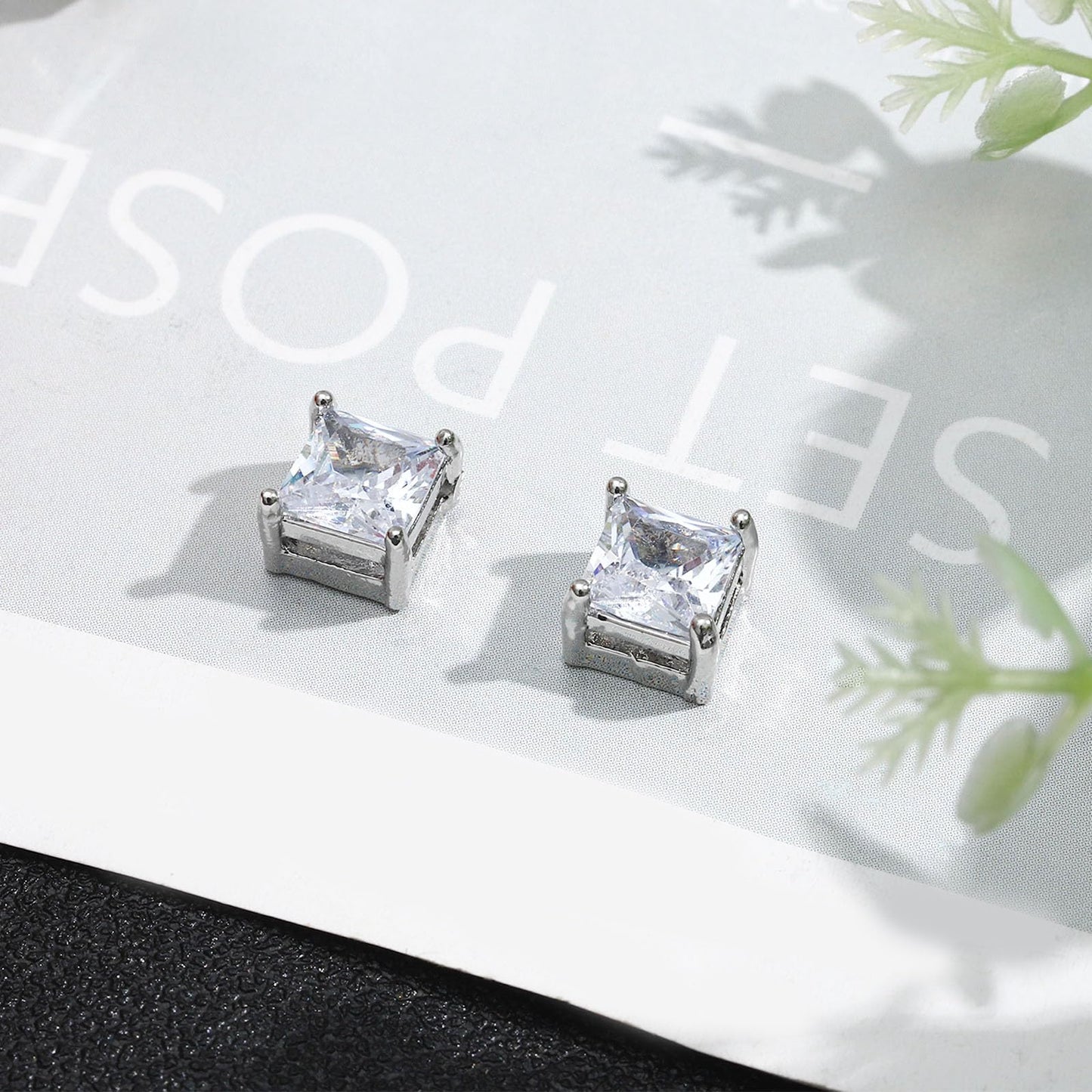 NEWITIN Magnetic Stud Earrings for Men Clip on Earring Stainless Steel Magnet Earring Unisex Non Piercing CZ Hoop Cross Diamond Magnetic Earrings for Men Women