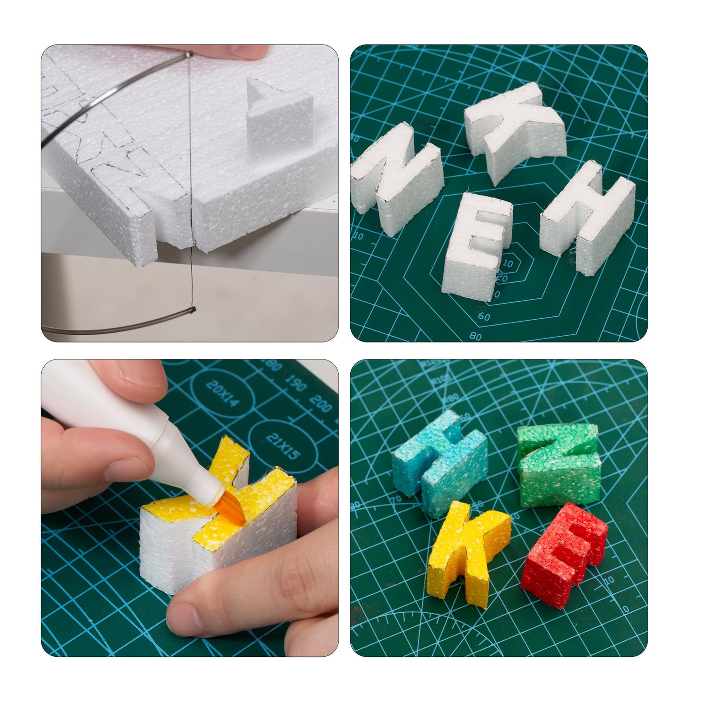 Crafare 17X11X2 Inch Craft Foam Blocks 3 Pack Polystyrene Foam Sheet DIY Crafting Rectangle for Arts School Projects Sculptures Floral Arrangements Modeling and Centerpieces